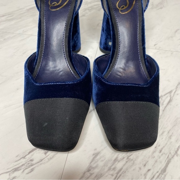 Sam Edelman Christine Blue Black Block Heel Sandal 8 - Picture 10 of 14